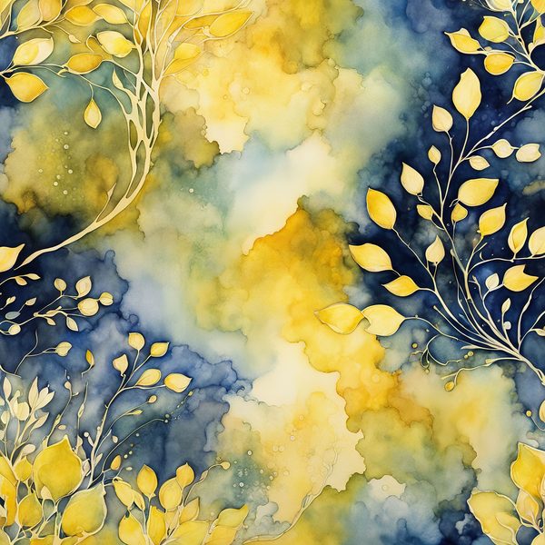 Navy Abstract Floral Digital Paper Set: Watercolor Backgrounds (10 JPGs) — image 4