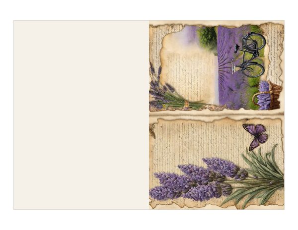 Vintage Lavender Fields Watercolor Digital Paper Kit: Printable Papers, Cards, Tags, Ephemera — image 11
