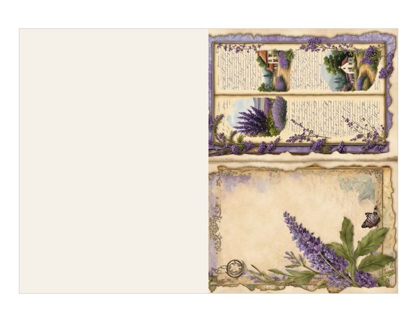 Vintage Lavender Fields Watercolor Digital Paper Kit: Printable Papers, Cards, Tags, Ephemera — image 15