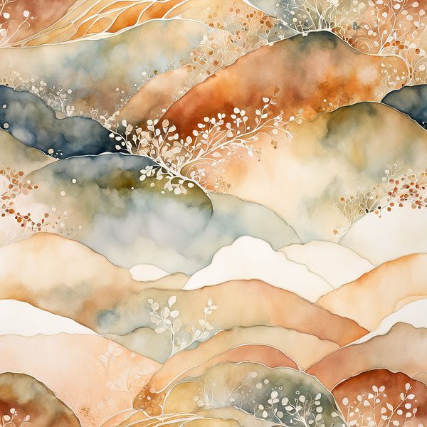 Terracotta Floral Digital Paper Set: Bohemian Watercolor Backgrounds (10 JPGs) — image 1