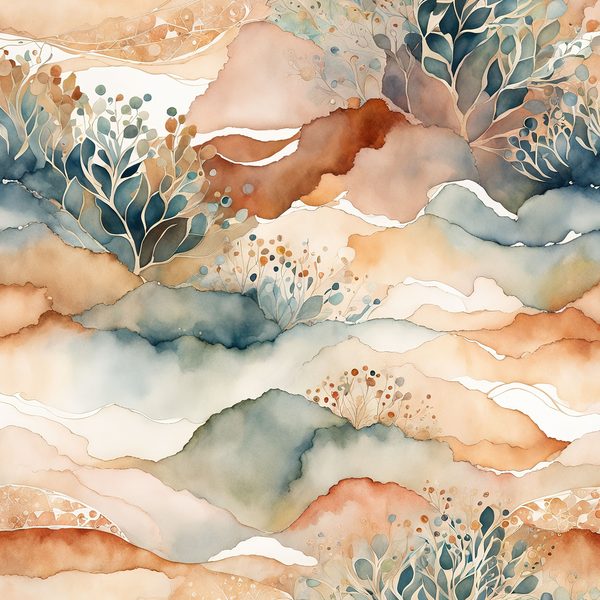 Terracotta Floral Digital Paper Set: Bohemian Watercolor Backgrounds (10 JPGs) — image 3