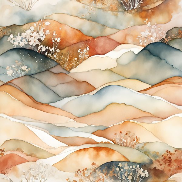 Terracotta Floral Digital Paper Set: Bohemian Watercolor Backgrounds (10 JPGs) — image 8
