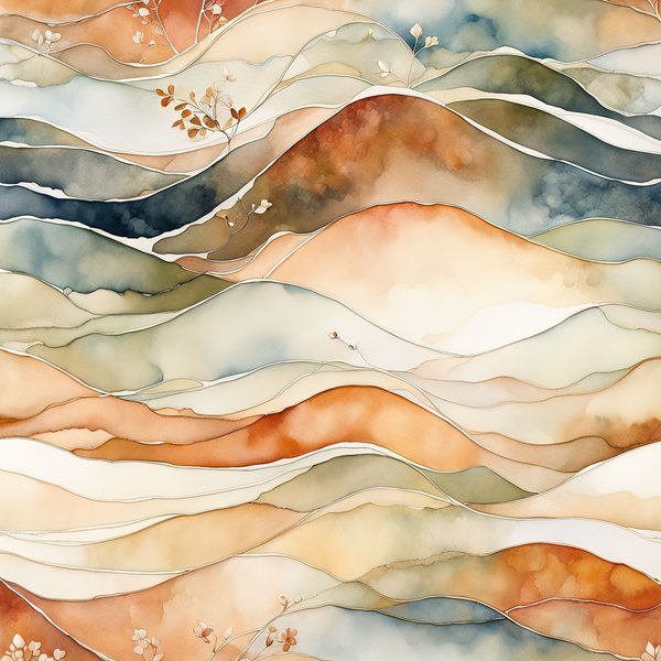 Terracotta Floral Digital Paper Set: Bohemian Watercolor Backgrounds (10 JPGs) — image 9