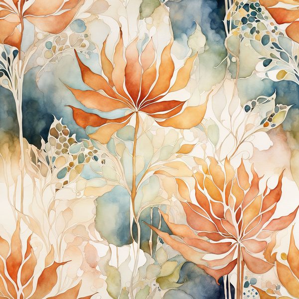 Terracotta Floral Digital Paper Set: Bohemian Watercolor Backgrounds (10 JPGs) — image 10