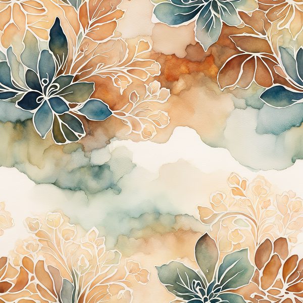 Terracotta Floral Digital Paper Set: Bohemian Watercolor Backgrounds (10 JPGs) — image 12