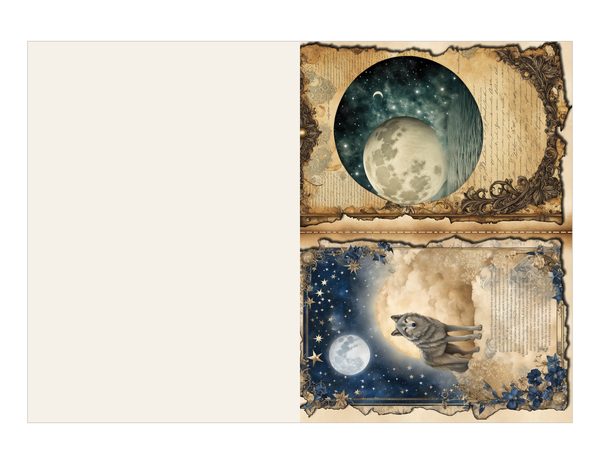 Wolves and Fairies Watercolor Digital Paper Kit: Printable Papers, Cards, Tags, Ephemera — image 11