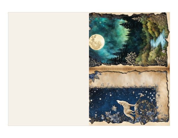 Wolves and Fairies Watercolor Digital Paper Kit: Printable Papers, Cards, Tags, Ephemera — image 13