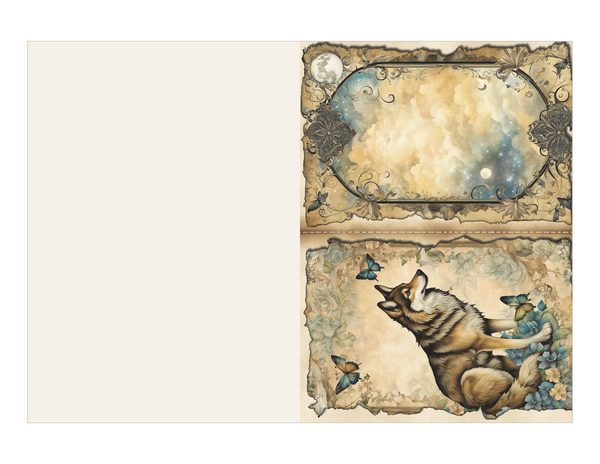 Wolves and Fairies Watercolor Digital Paper Kit: Printable Papers, Cards, Tags, Ephemera — image 14