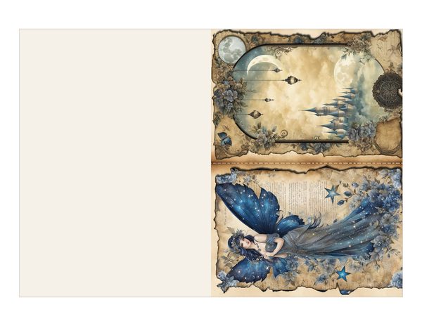 Wolves and Fairies Watercolor Digital Paper Kit: Printable Papers, Cards, Tags, Ephemera — image 15