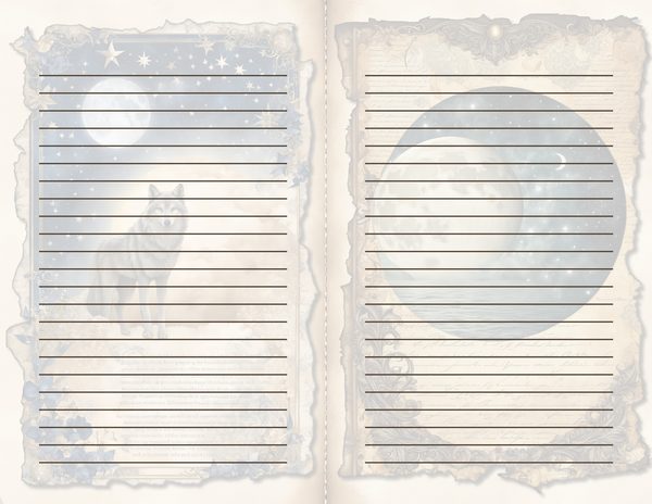 Wolves and Fairies Watercolor Digital Paper Kit: Printable Papers, Cards, Tags, Ephemera — image 31