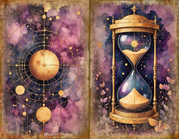 Cosmos Nebula Junk Journal Spreads: Celestial Scrapbook Paper (Digital Download) — image 1
