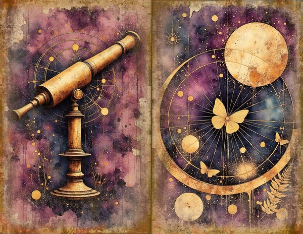 Cosmos Nebula Junk Journal Spreads: Celestial Scrapbook Paper (Digital Download) — image 2