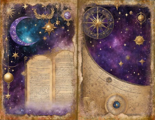 Cosmos Nebula Junk Journal Spreads: Celestial Scrapbook Paper (Digital Download) — image 3