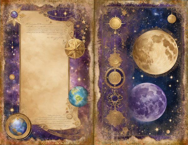 Cosmos Nebula Junk Journal Spreads: Celestial Scrapbook Paper (Digital Download) — image 4