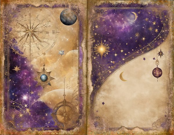 Cosmos Nebula Junk Journal Spreads: Celestial Scrapbook Paper (Digital Download) — image 5