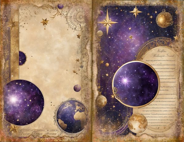 Cosmos Nebula Junk Journal Spreads: Celestial Scrapbook Paper (Digital Download) — image 6