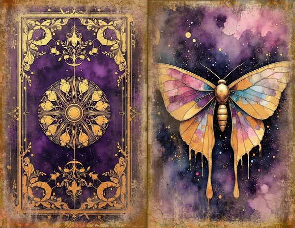 Cosmos Nebula Junk Journal Spreads: Celestial Scrapbook Paper (Digital Download) — image 9