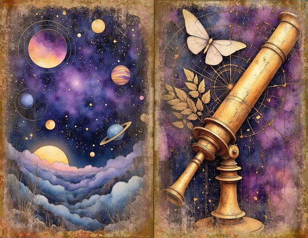 Cosmos Nebula Junk Journal Spreads: Celestial Scrapbook Paper (Digital Download) — image 17