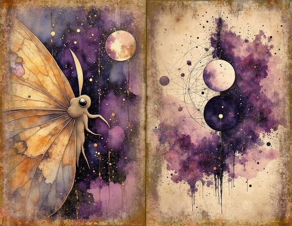 Cosmos Nebula Junk Journal Spreads: Celestial Scrapbook Paper (Digital Download) — image 20