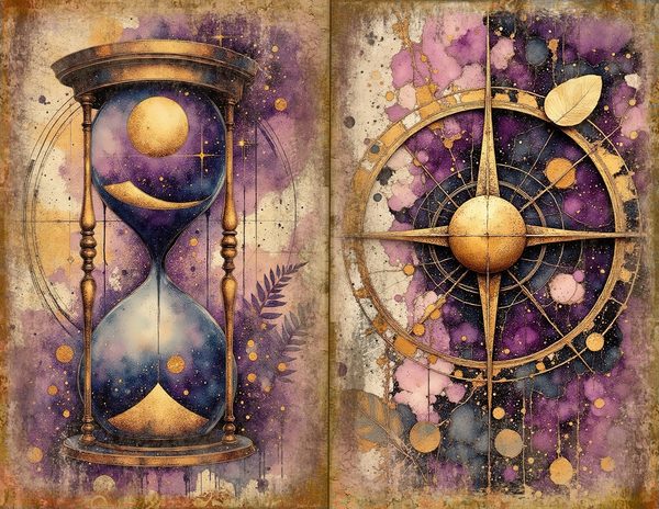 Cosmos Nebula Junk Journal Spreads: Celestial Scrapbook Paper (Digital Download) — image 21