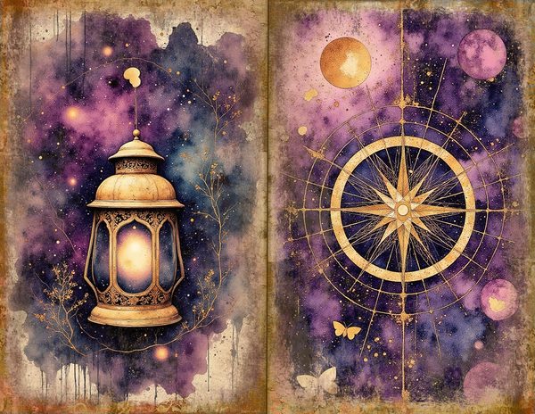 Cosmos Nebula Junk Journal Spreads: Celestial Scrapbook Paper (Digital Download) — image 22