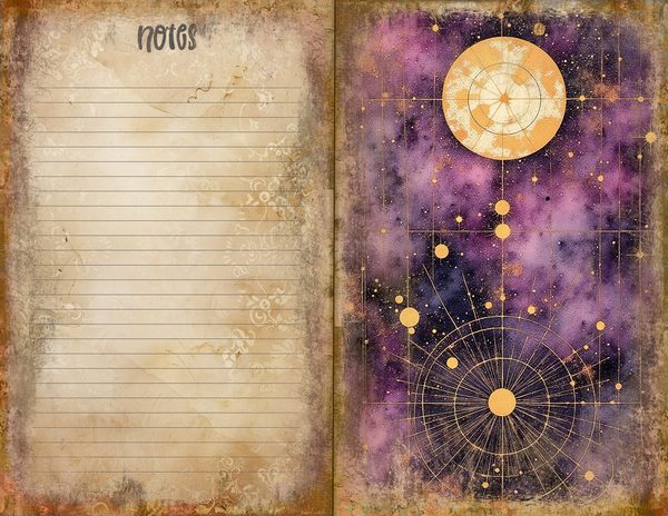 Cosmos Nebula Junk Journal Spreads: Celestial Scrapbook Paper (Digital Download) — image 26