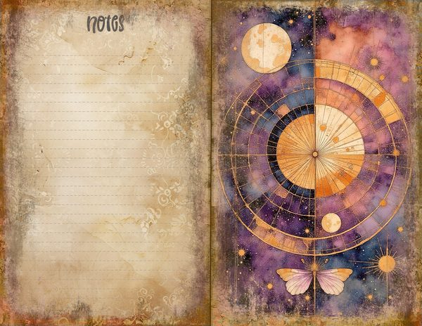 Cosmos Nebula Junk Journal Spreads: Celestial Scrapbook Paper (Digital Download) — image 27