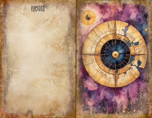 Cosmos Nebula Junk Journal Spreads: Celestial Scrapbook Paper (Digital Download) — image 28