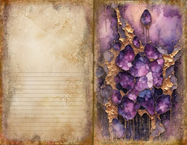 Cosmos Nebula Junk Journal Spreads: Celestial Scrapbook Paper (Digital Download) — image 30