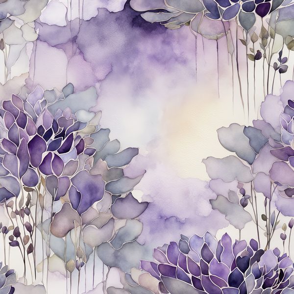Lavender Watercolor Digital Paper: Abstract Floral Art (10 JPGs) — image 4