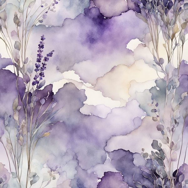 Lavender Watercolor Digital Paper: Abstract Floral Art (10 JPGs) — image 12