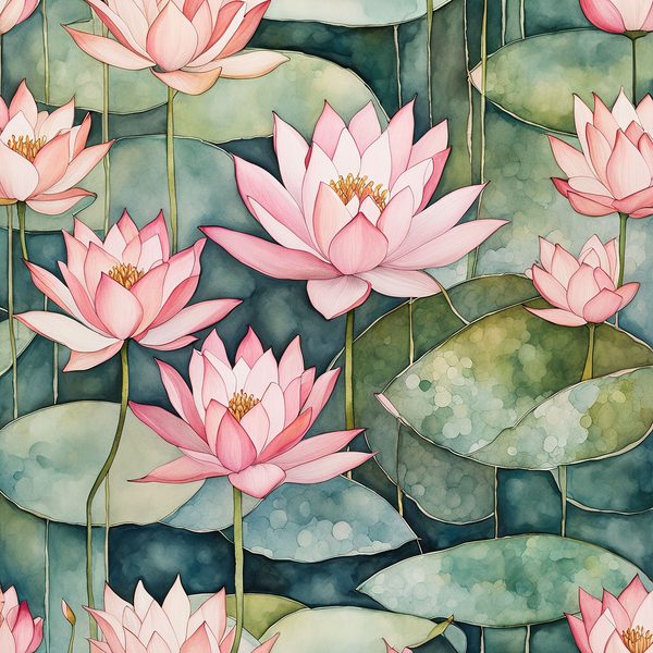 Waterlily Digital Paper Set: Rose & Sage Watercolor Backgrounds (10 JPGs) — image 2