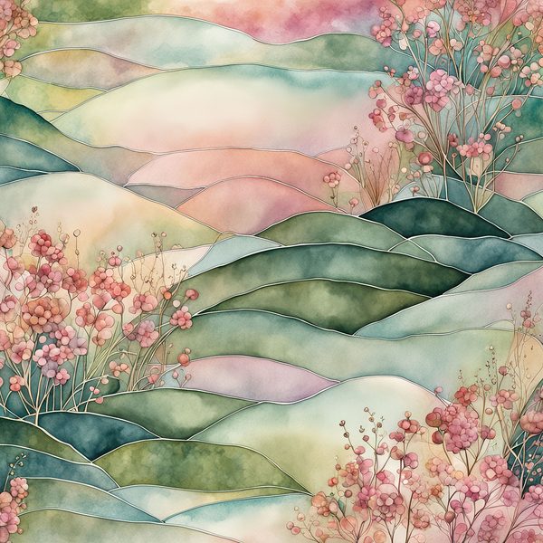 Waterlily Digital Paper Set: Rose & Sage Watercolor Backgrounds (10 JPGs) — image 7