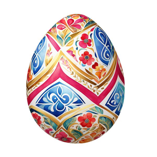 Colorful Watercolor Easter Egg Clipart PNG - Commercial Use — image 2