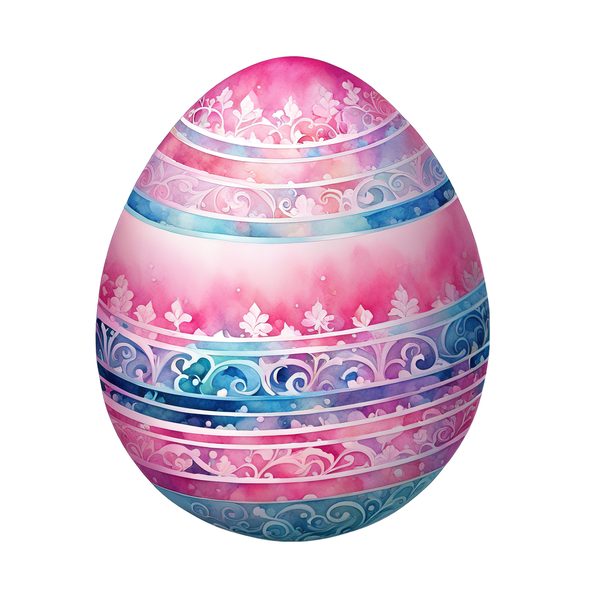 Colorful Watercolor Easter Egg Clipart PNG - Commercial Use — image 3