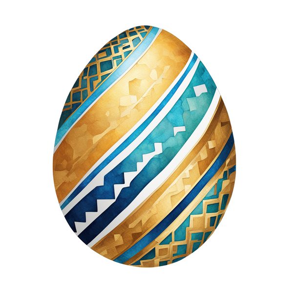 Colorful Watercolor Easter Egg Clipart PNG - Commercial Use — image 4