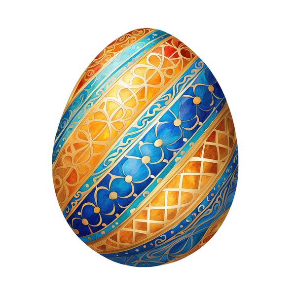 Colorful Watercolor Easter Egg Clipart PNG - Commercial Use — image 5