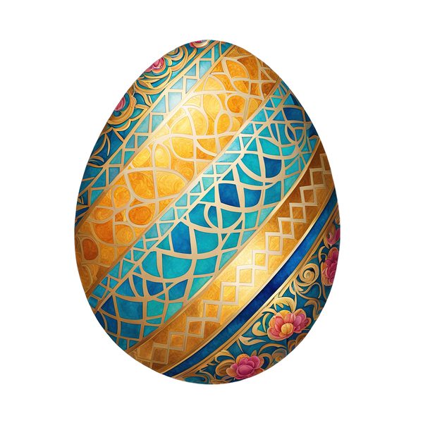 Colorful Watercolor Easter Egg Clipart PNG - Commercial Use — image 7