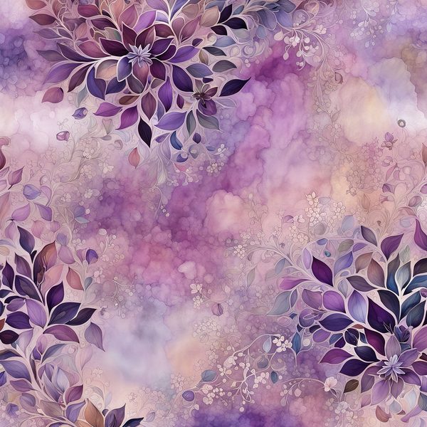 Mauve Floral Watercolor Backgrounds: Abstract Purple Art (10 JPGs) (Digital Download) — image 1