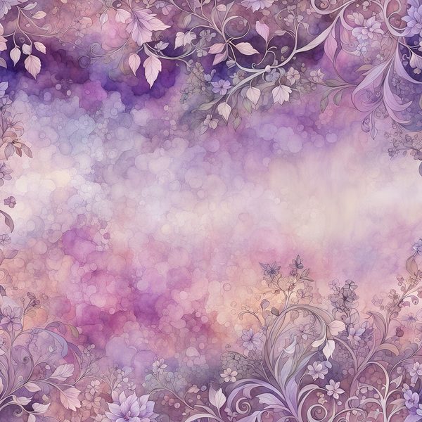Mauve Floral Watercolor Backgrounds: Abstract Purple Art (10 JPGs) (Digital Download) — image 4