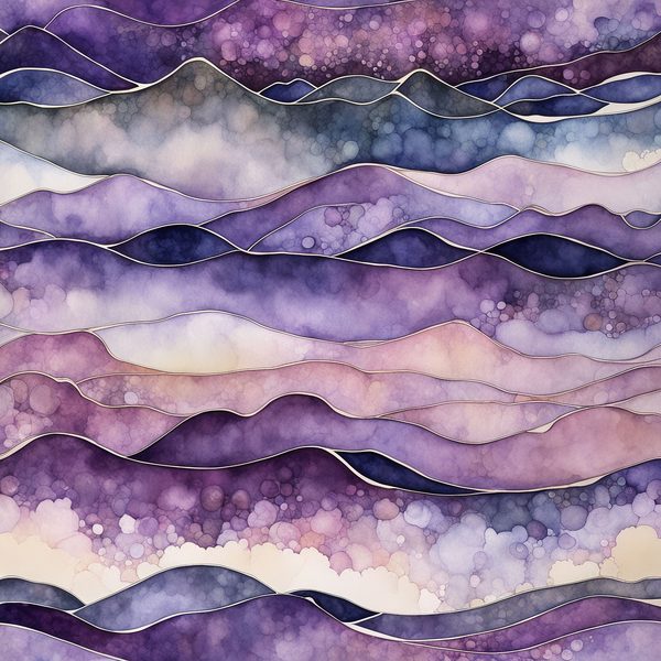 Mauve Floral Watercolor Backgrounds: Abstract Purple Art (10 JPGs) (Digital Download) — image 7