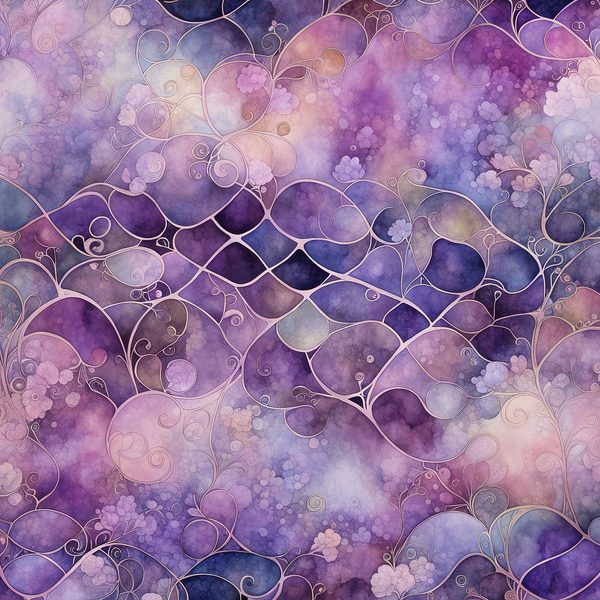 Mauve Floral Watercolor Backgrounds: Abstract Purple Art (10 JPGs) (Digital Download) — image 9