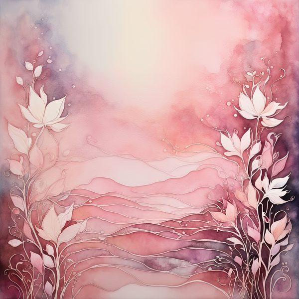 Bohemian Blush Floral Watercolor Paper Set (10 JPGs) Commercial Use — image 4
