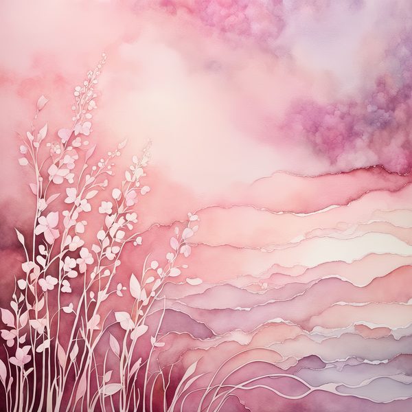 Bohemian Blush Floral Watercolor Paper Set (10 JPGs) Commercial Use — image 5