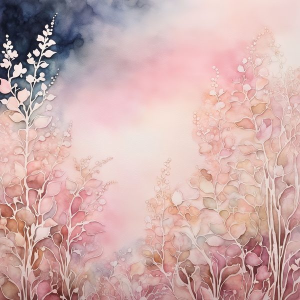 Bohemian Blush Floral Watercolor Paper Set (10 JPGs) Commercial Use — image 8