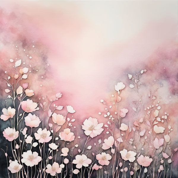 Bohemian Blush Floral Watercolor Paper Set (10 JPGs) Commercial Use — image 10