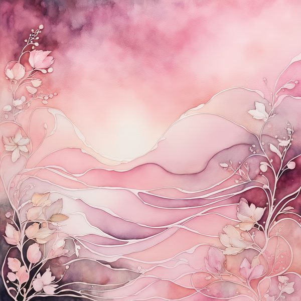 Bohemian Blush Floral Watercolor Paper Set (10 JPGs) Commercial Use — image 12