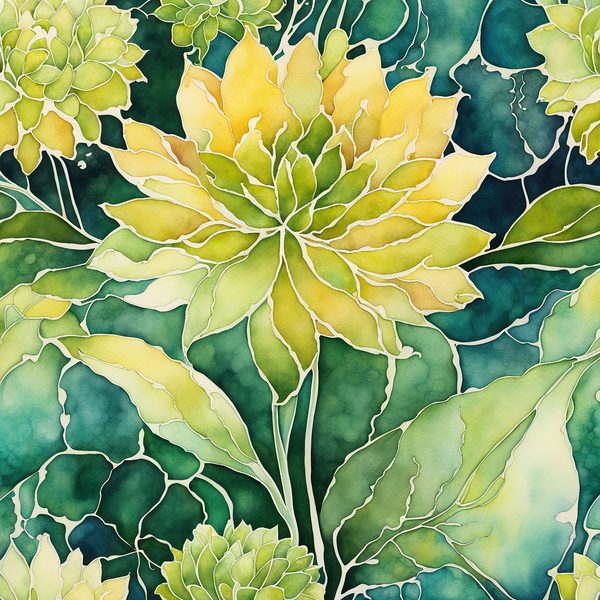 Emerald Garden Digital Paper Set: Abstract Floral Watercolor Backgrounds (10 JPGs) — image 1