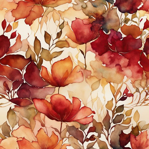 Crimson Floral Digital Paper Set: Gold Foil Boho Art (10 JPGs) — image 8