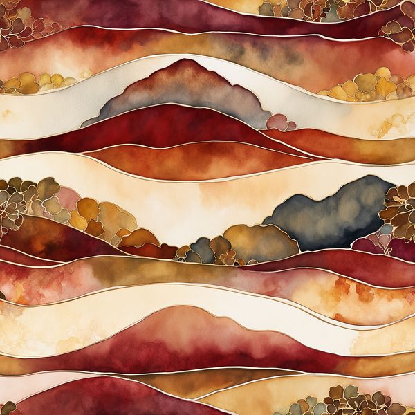 Crimson Floral Digital Paper Set: Gold Foil Boho Art (10 JPGs) — image 9